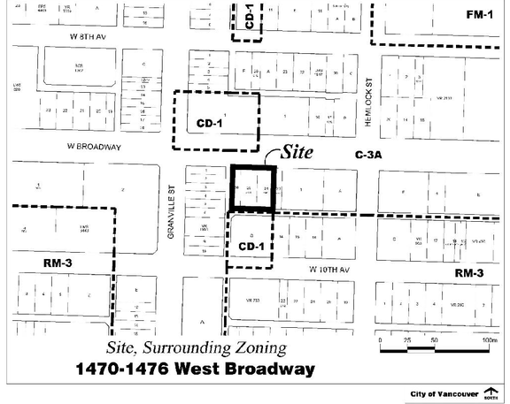 Construction site plan for project from page 3 of the file 'Referral report'