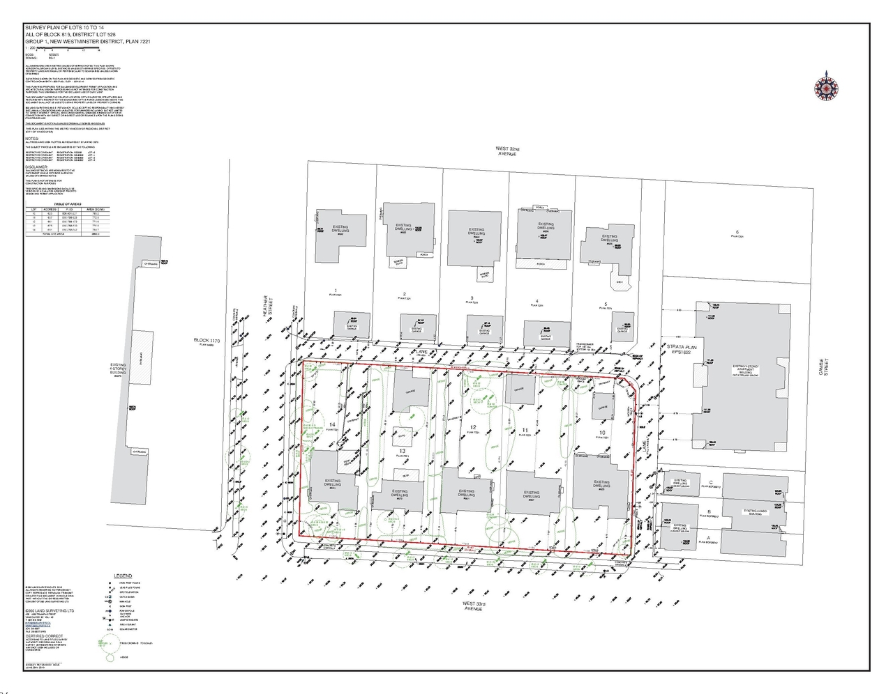 Construction site plan for project from page 11 of the file 'Application booklet'
