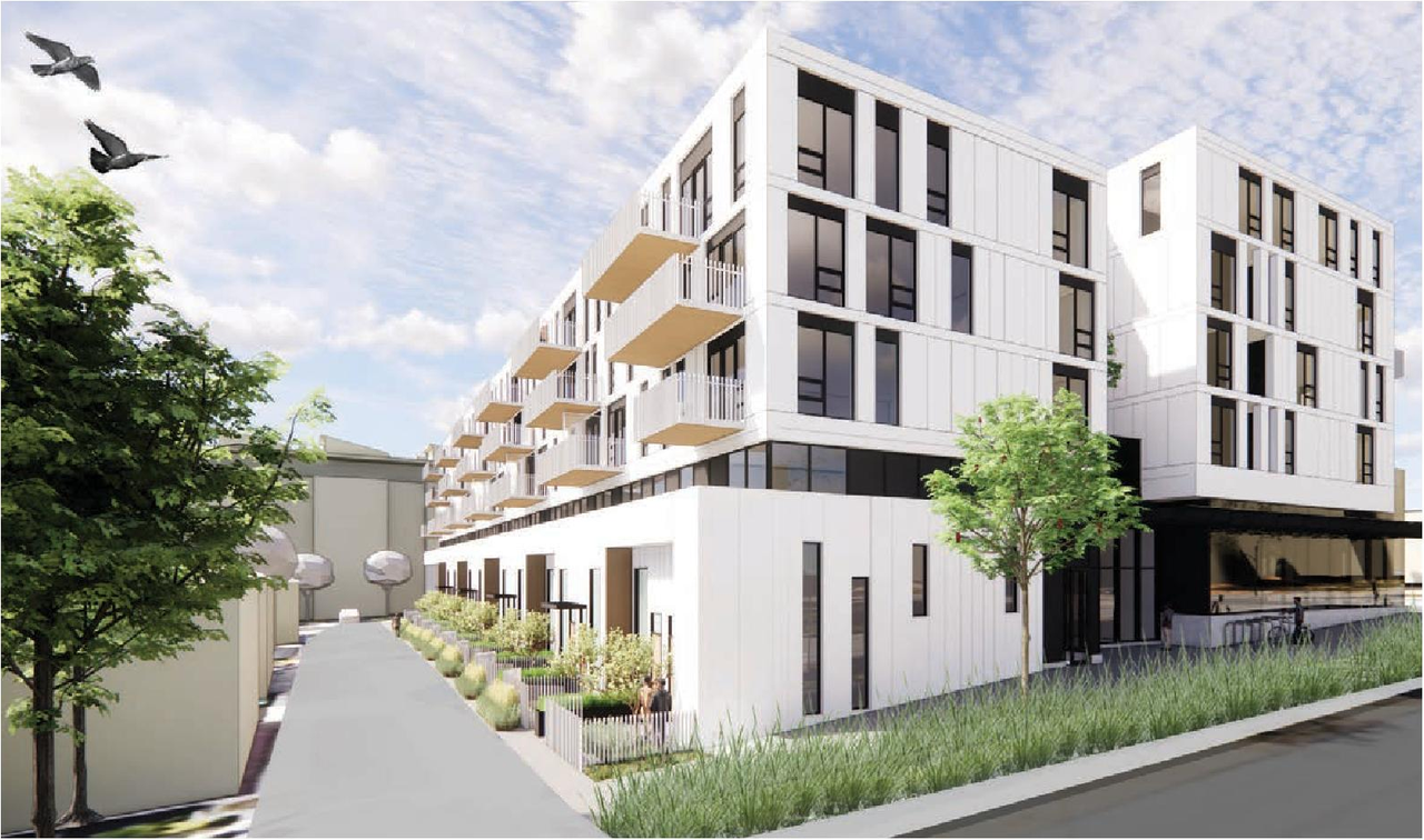 Rendering of building from page 25 of the file 'Application booklet'
