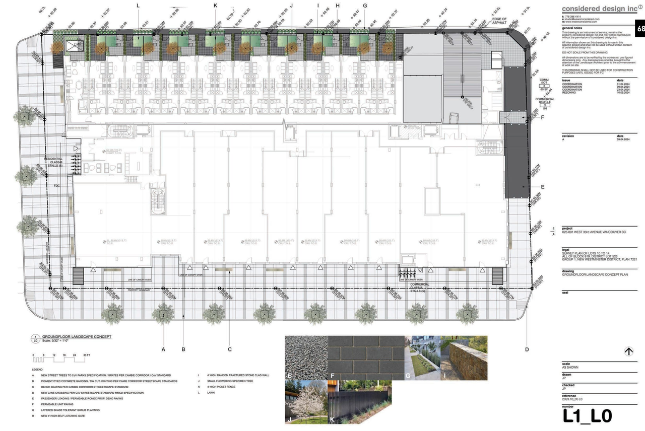 Construction site plan for project from page 68 of the file 'Application booklet'