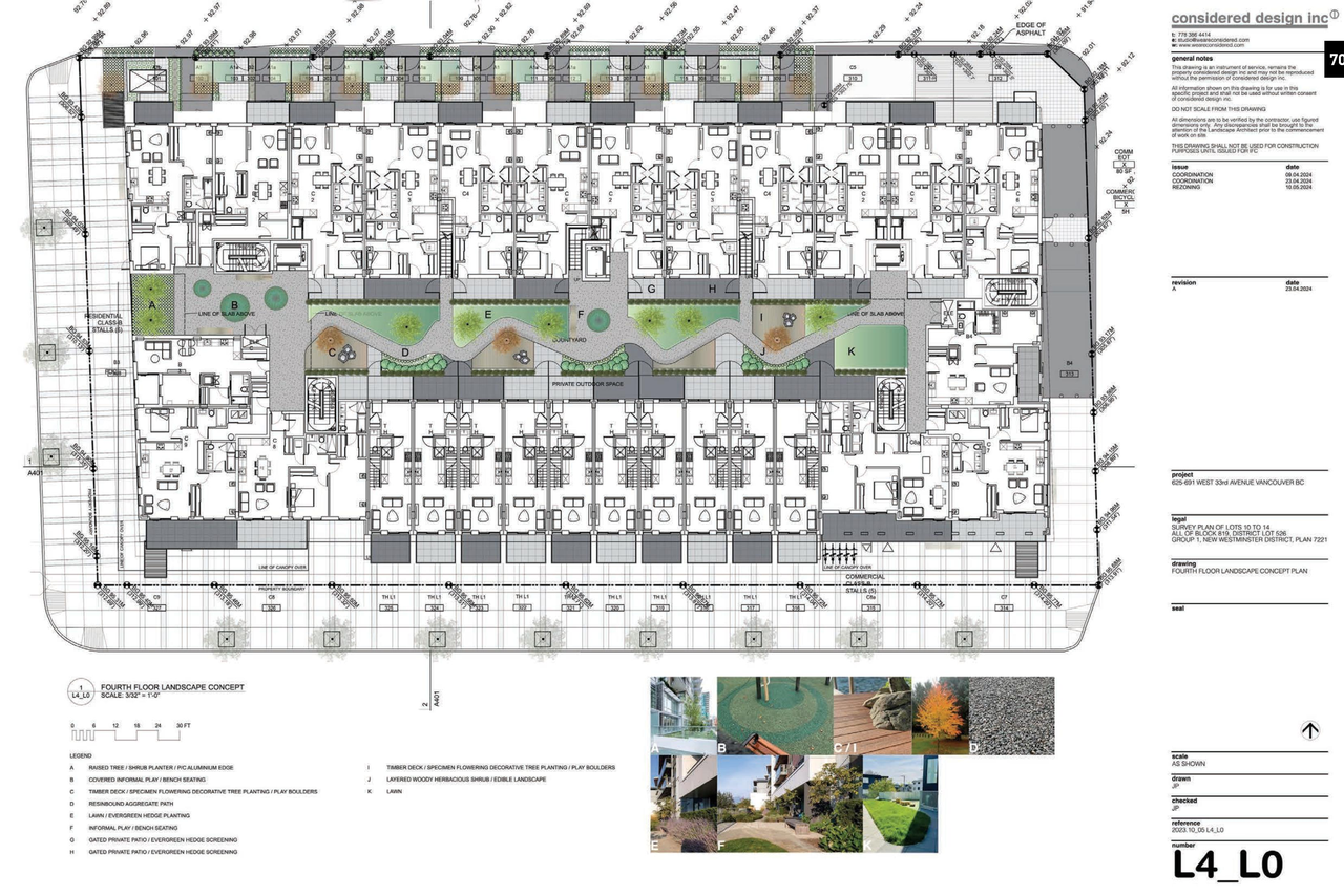 Construction site plan for project from page 70 of the file 'Application booklet'