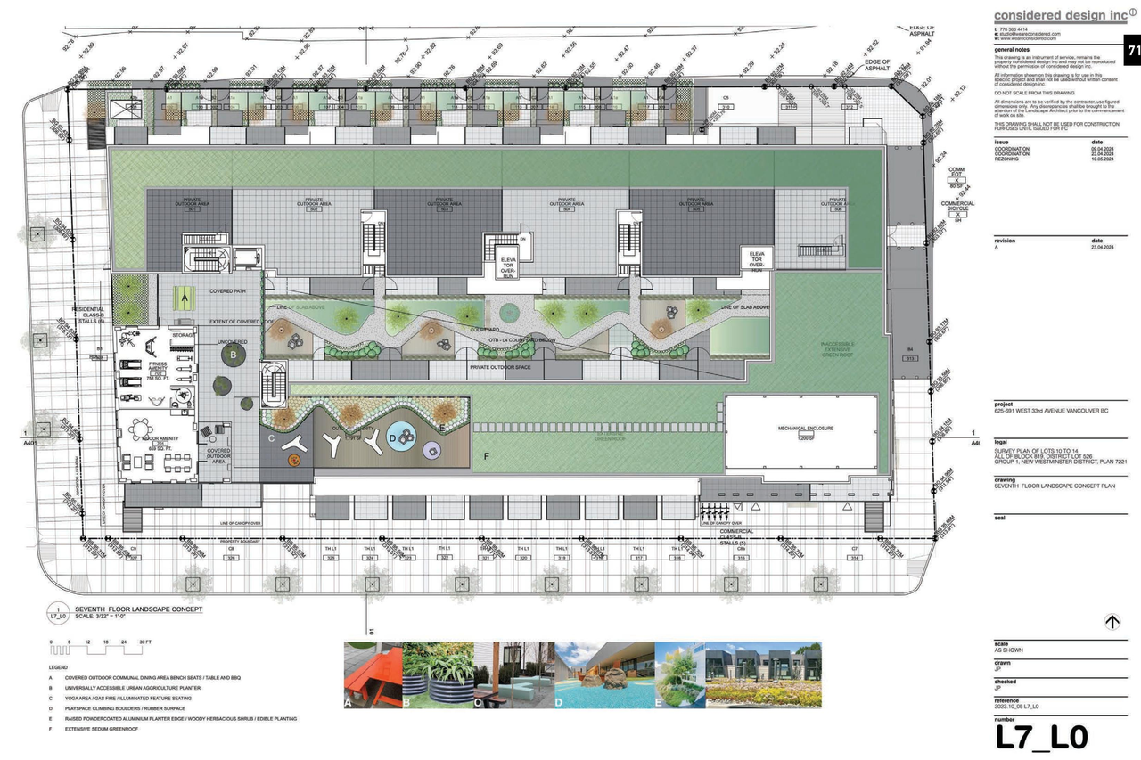 Construction site plan for project from page 71 of the file 'Application booklet'
