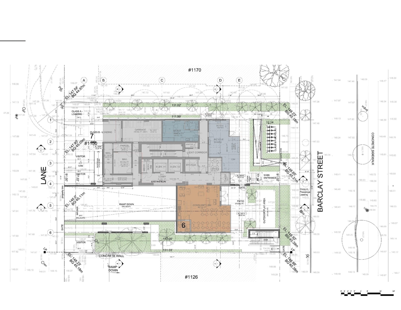 Construction site plan for project from page 33 of the file 'Application booklet'