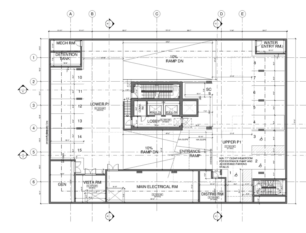 Construction site plan for project from page 36 of the file 'Application booklet'
