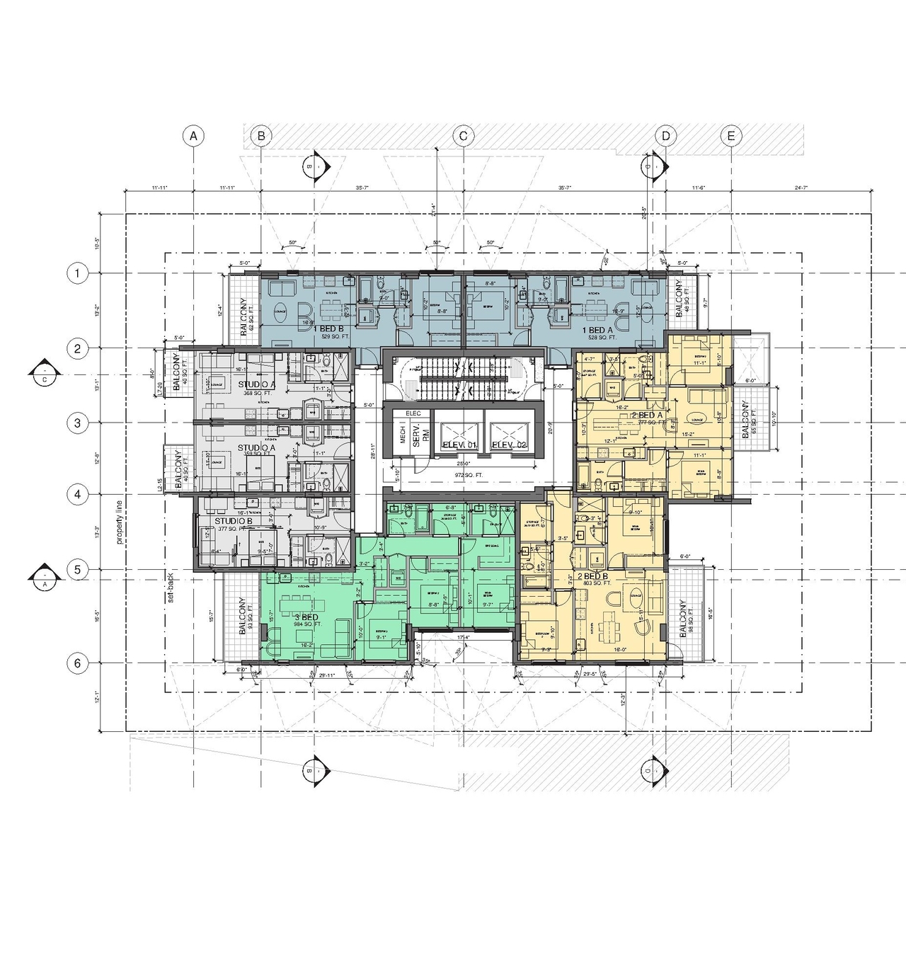 Construction site plan for project from page 38 of the file 'Application booklet'