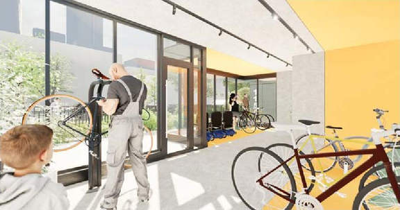 Rendering of building from page 9 of the file 'Application booklet'