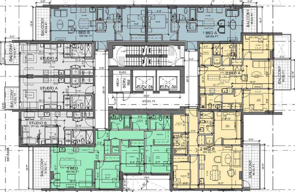 Floor plan for project from page 35 of the file 'Referral report'