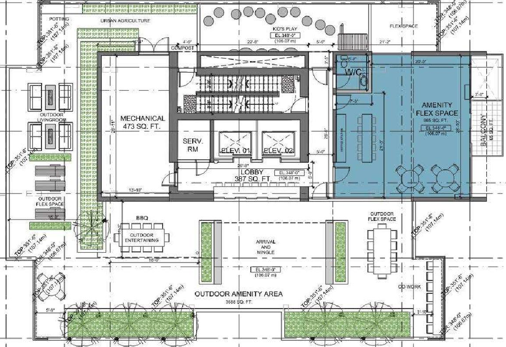 Construction site plan for project from page 36 of the file 'Referral report'