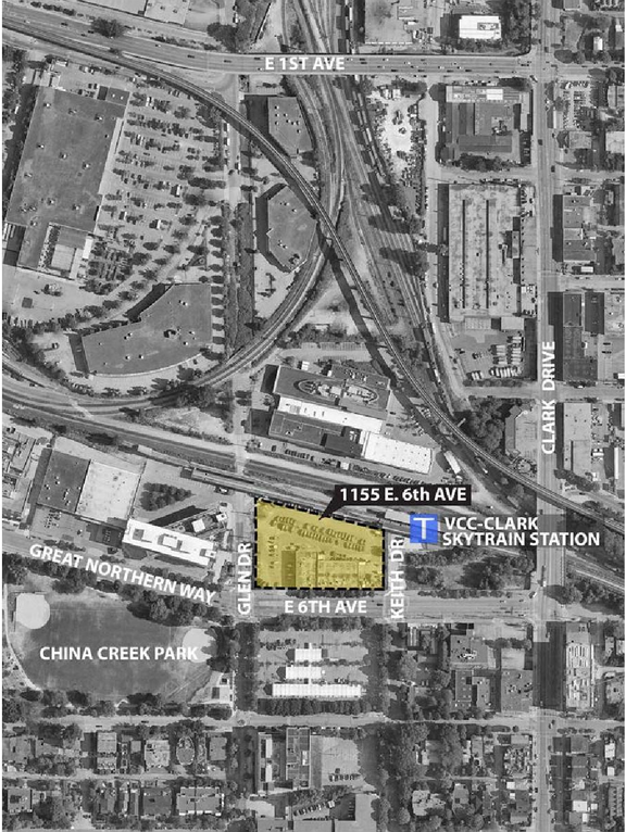 Construction site plan for project from page 7 of the file 'Application booklet'