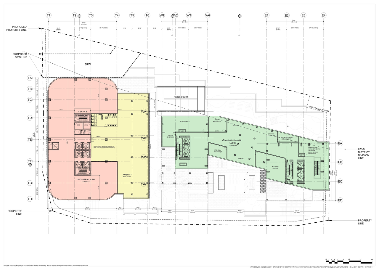 Floor plan for project from page 12 of the file 'Architectural drawings'
