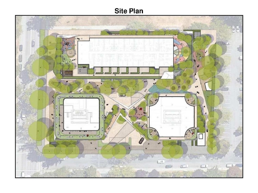 Construction site plan for project from page 60 of the file 'Referral report'