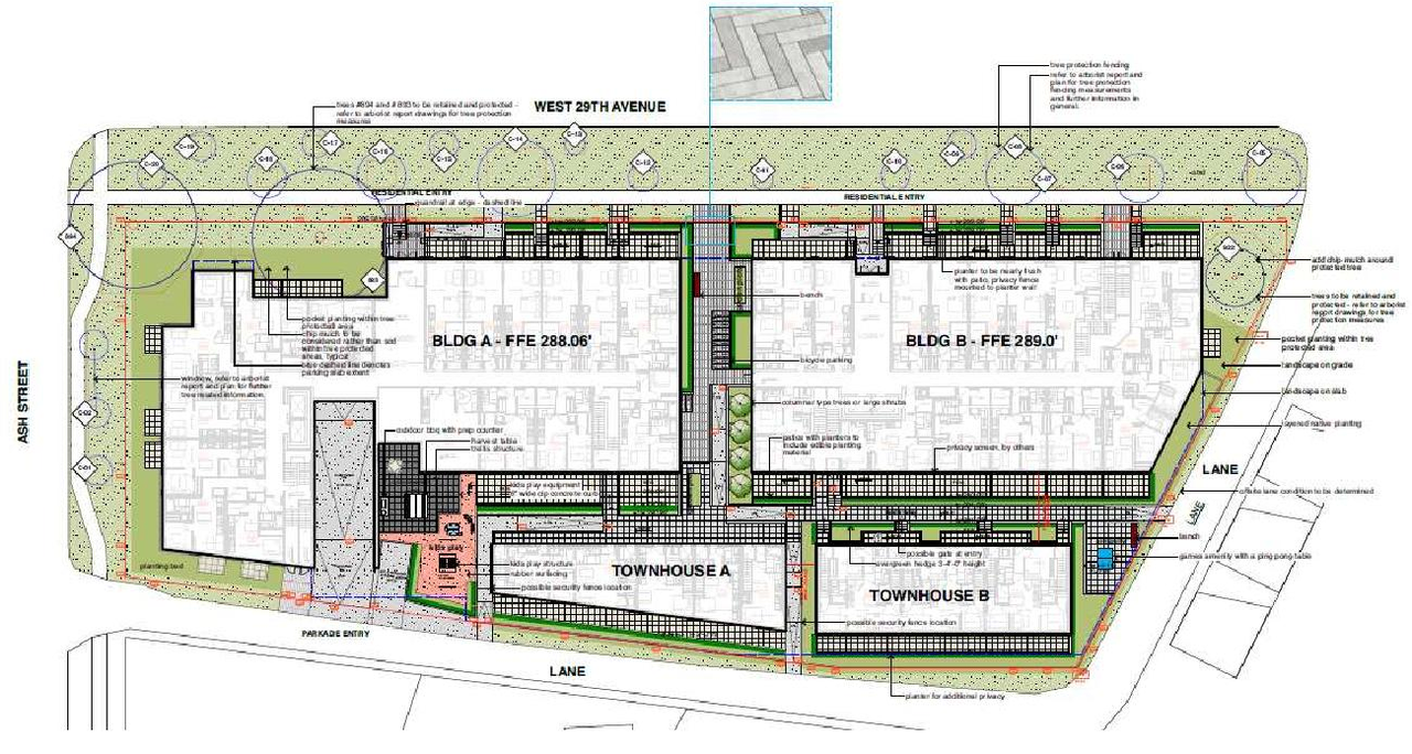 Construction site plan for project from page 32 of the file 'Referral Report'