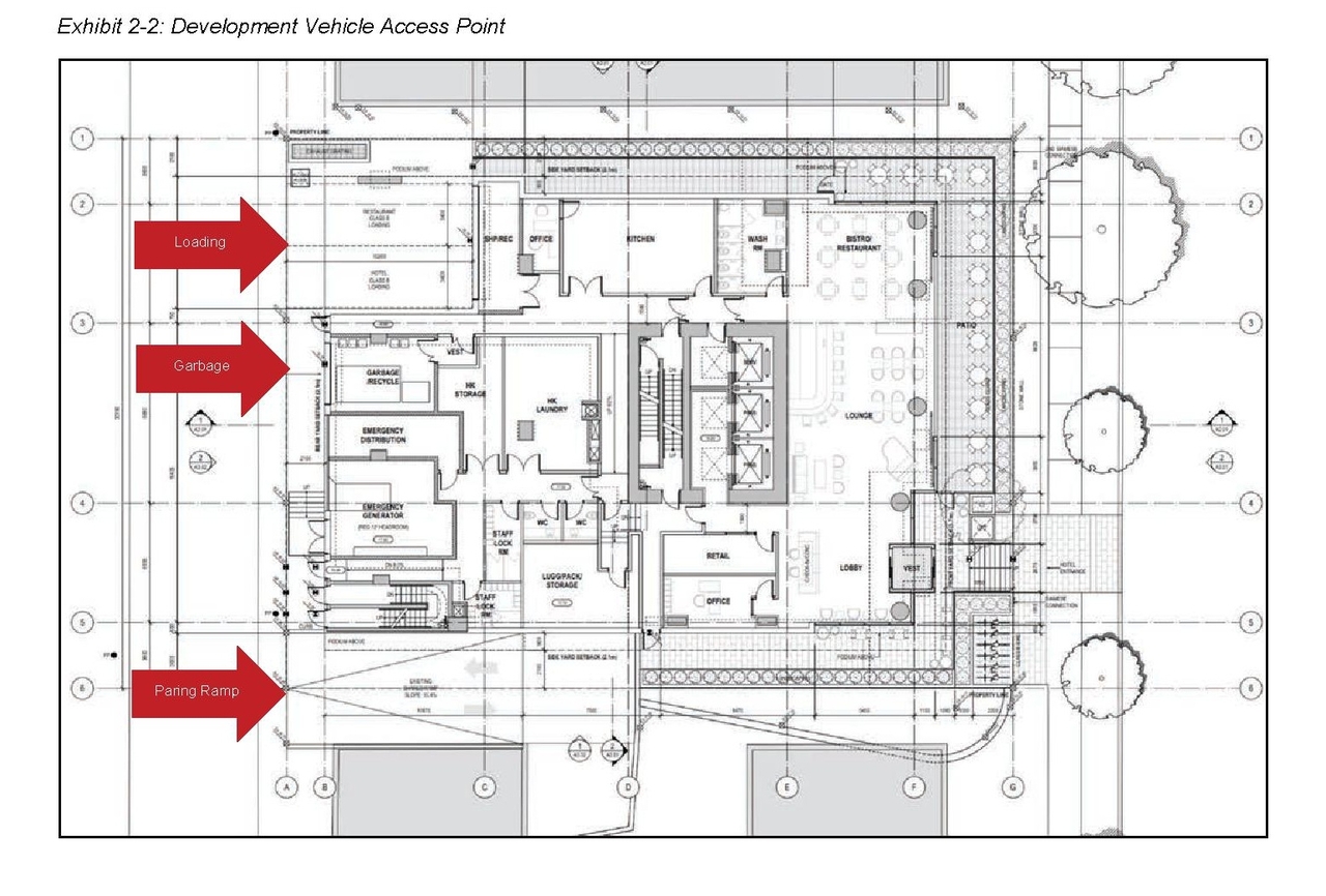 Construction site plan for project from page 11 of the file 'Transportation Assessment and Management Study (TAMS) '