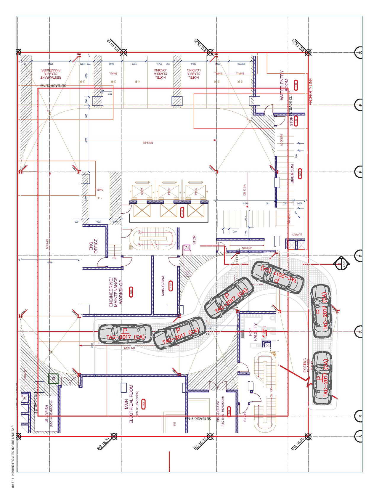 Floor plan for project from page 85 of the file 'Transportation Assessment and Management Study (TAMS) '