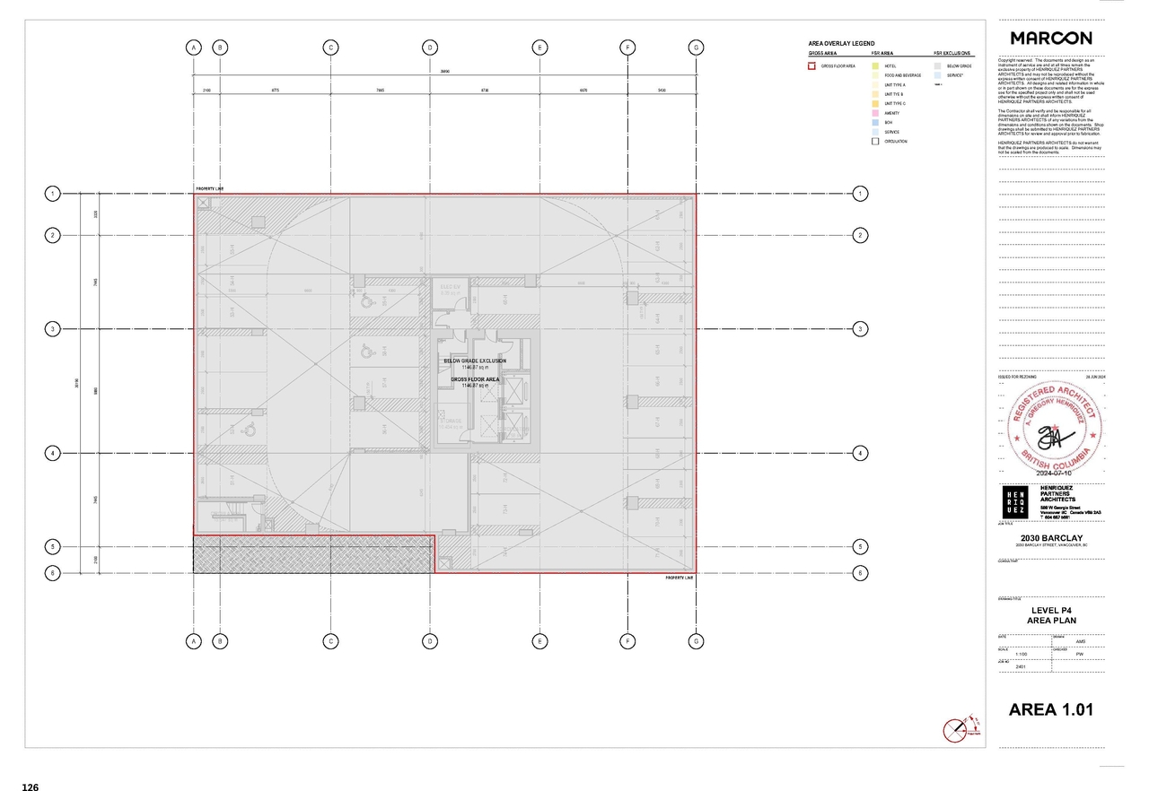 Floor plan for project from page 126 of the file 'Application booklet'