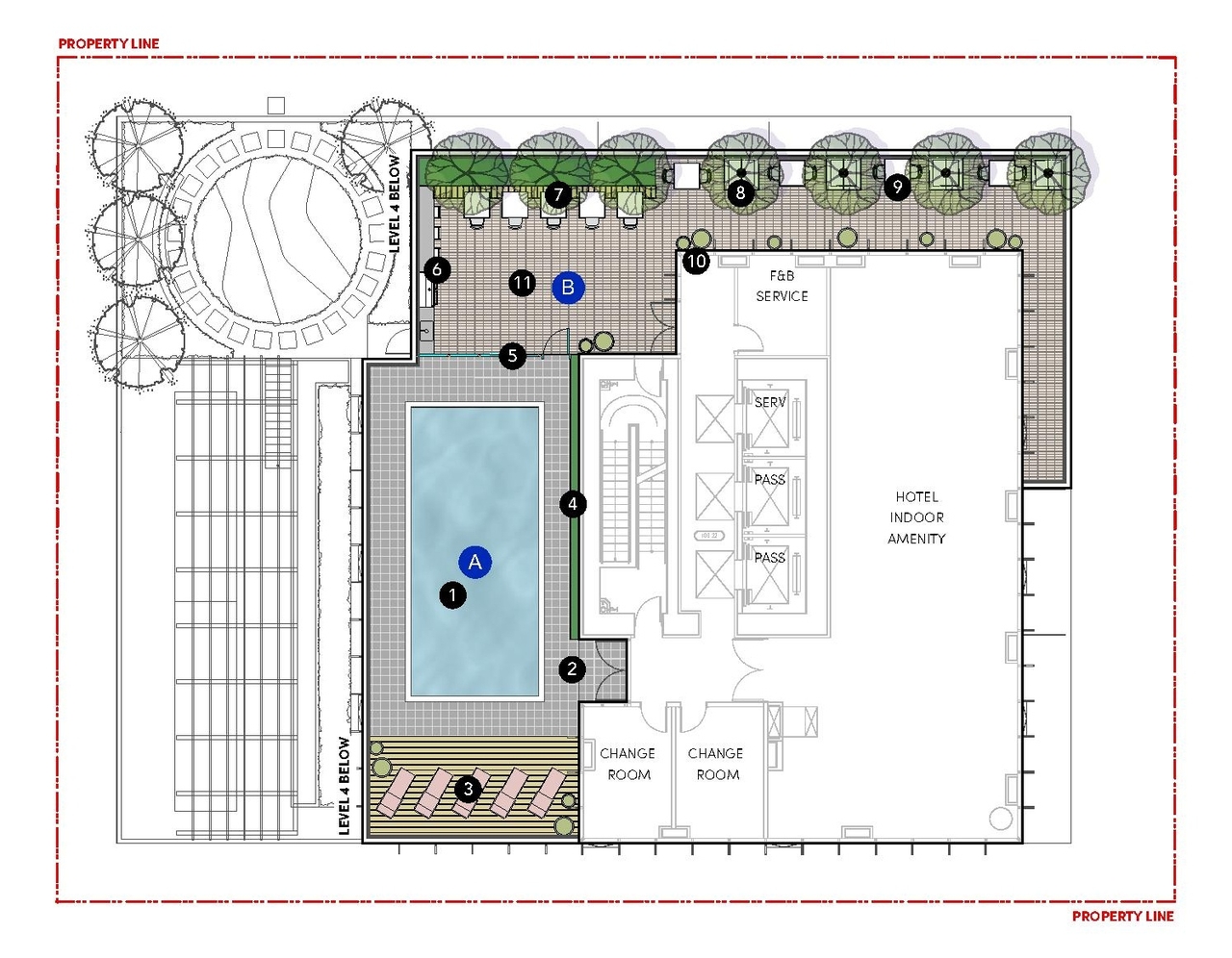 Construction site plan for project from page 145 of the file 'Application booklet'
