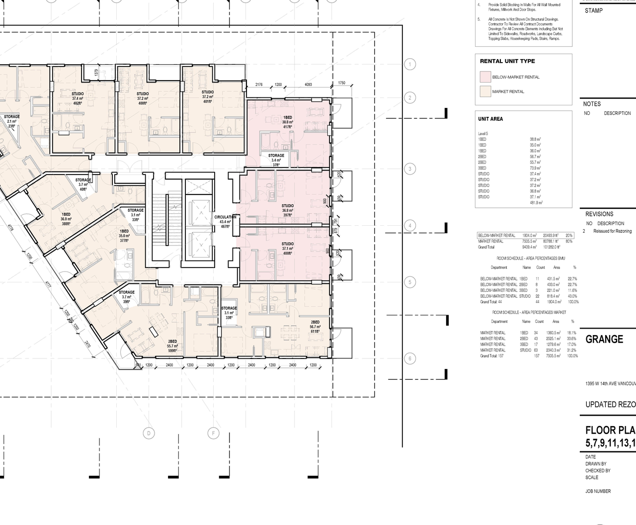 Construction site plan for project from page 34 of the file 'Architectural drawings'