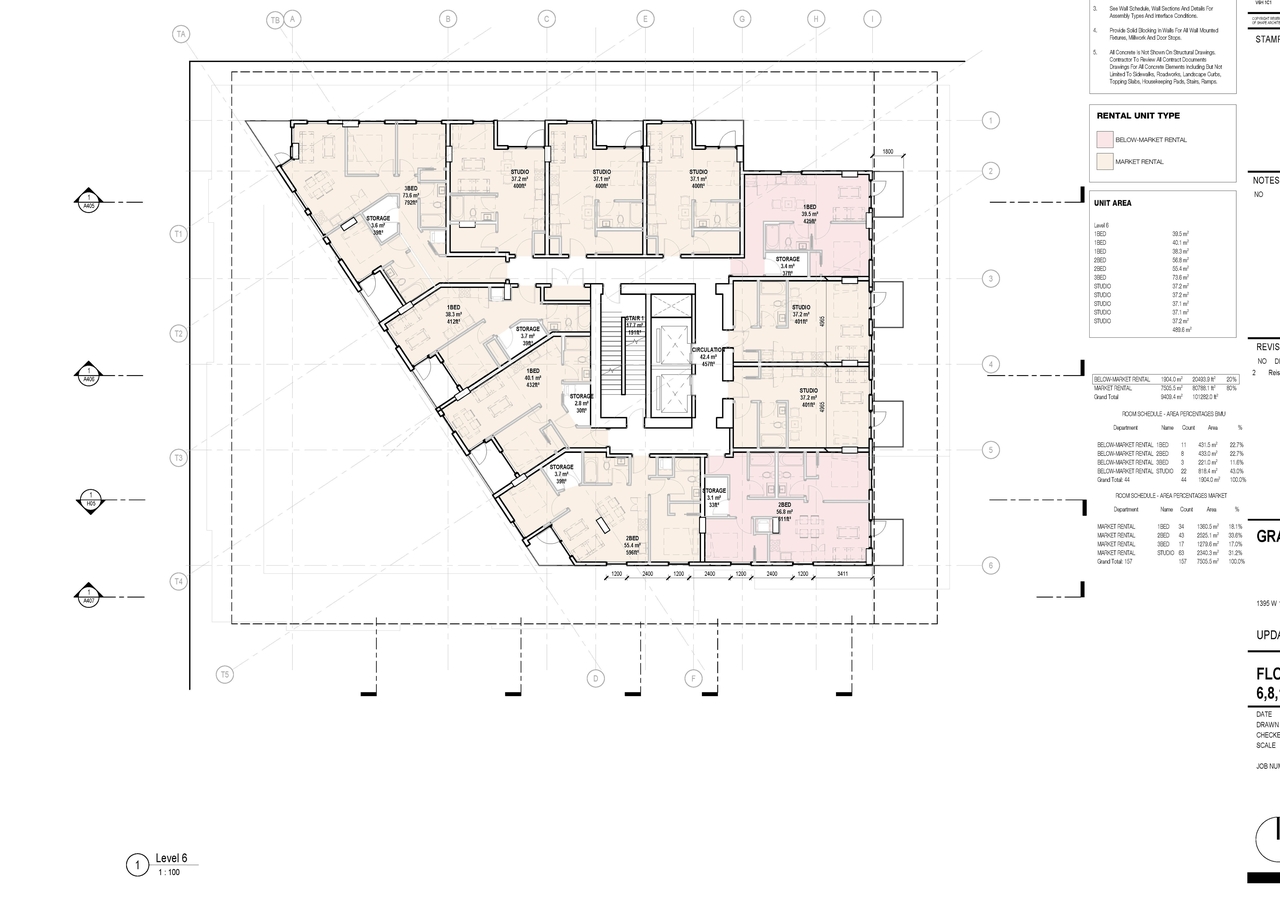 Floor plan for project from page 35 of the file 'Architectural drawings'