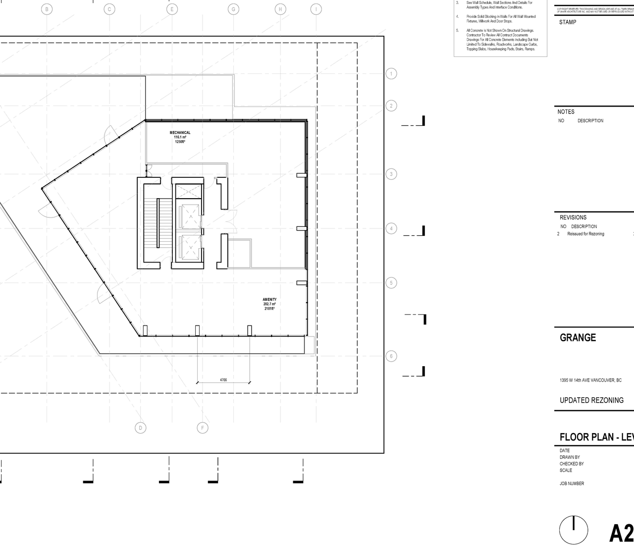 Floor plan for project from page 38 of the file 'Architectural drawings'