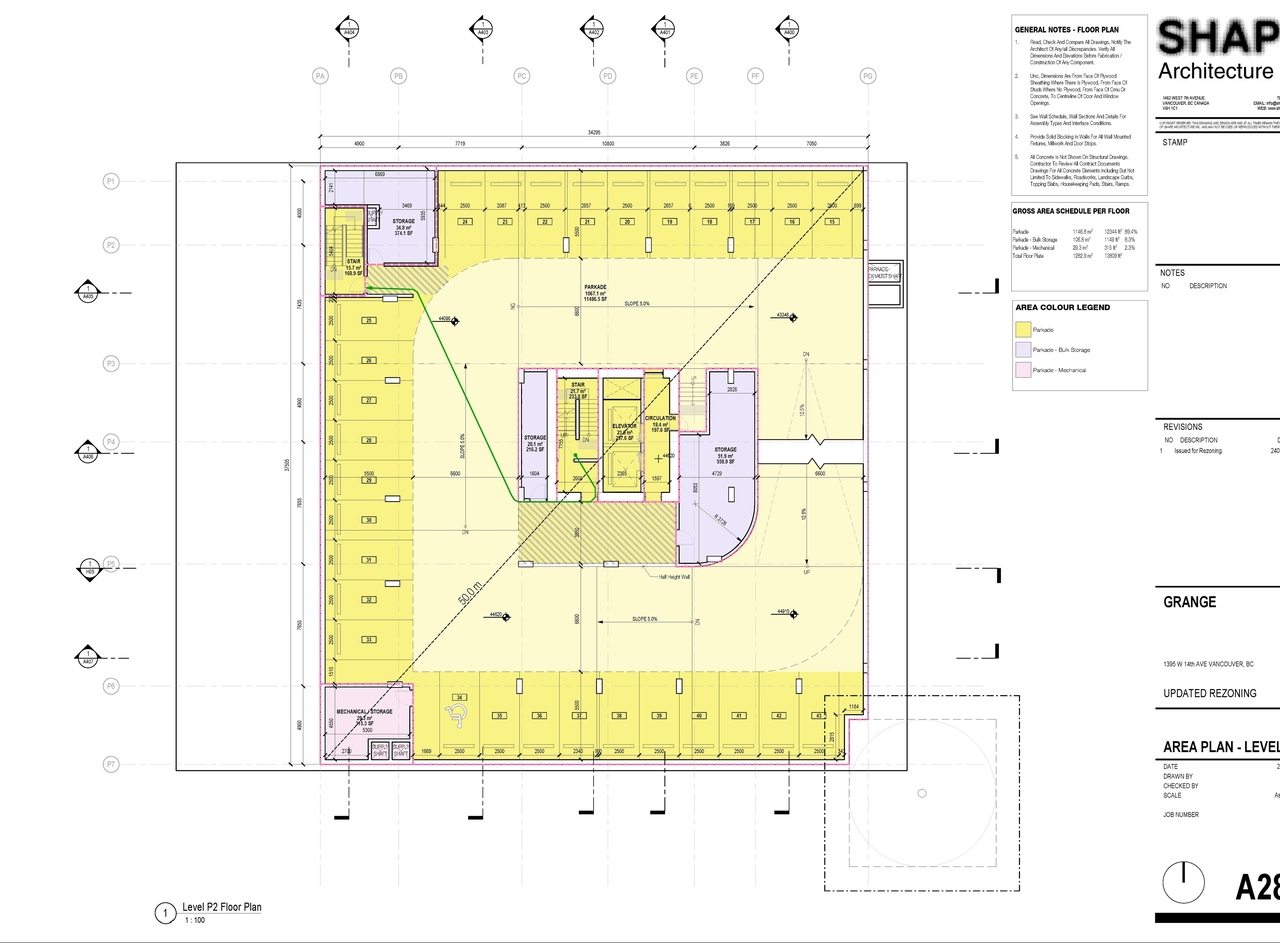 Construction site plan for project from page 41 of the file 'Architectural drawings'