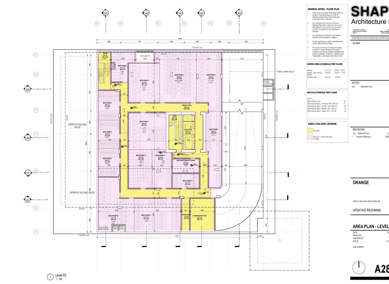 Construction site plan for project from page 43 of the file 'Architectural drawings'