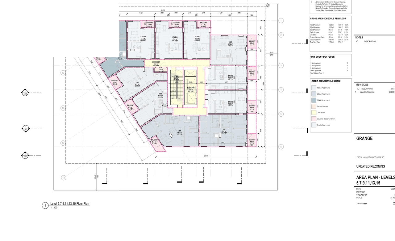 Construction site plan for project from page 49 of the file 'Architectural drawings'