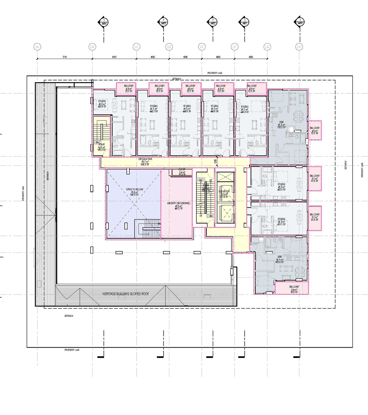 Construction site plan for project from page 94 of the file 'Application booklet'