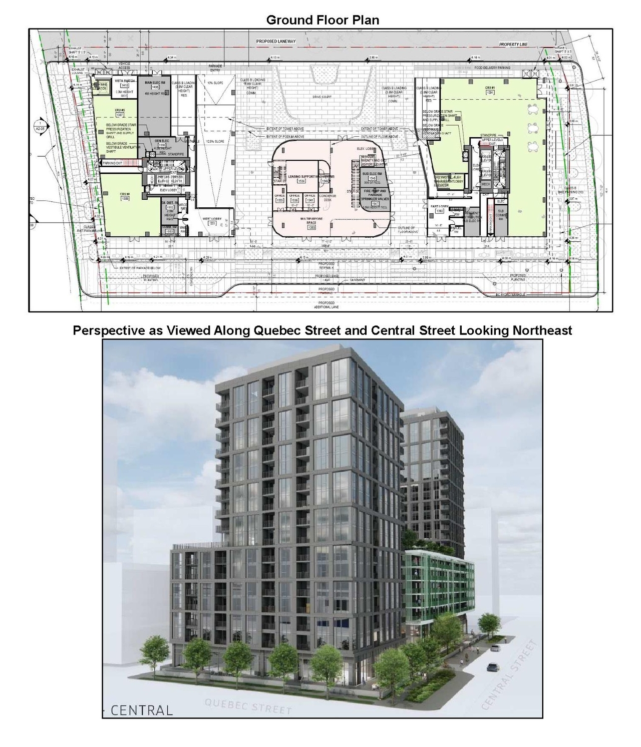 Floor plan for project from page 39 of the file 'Referral report'