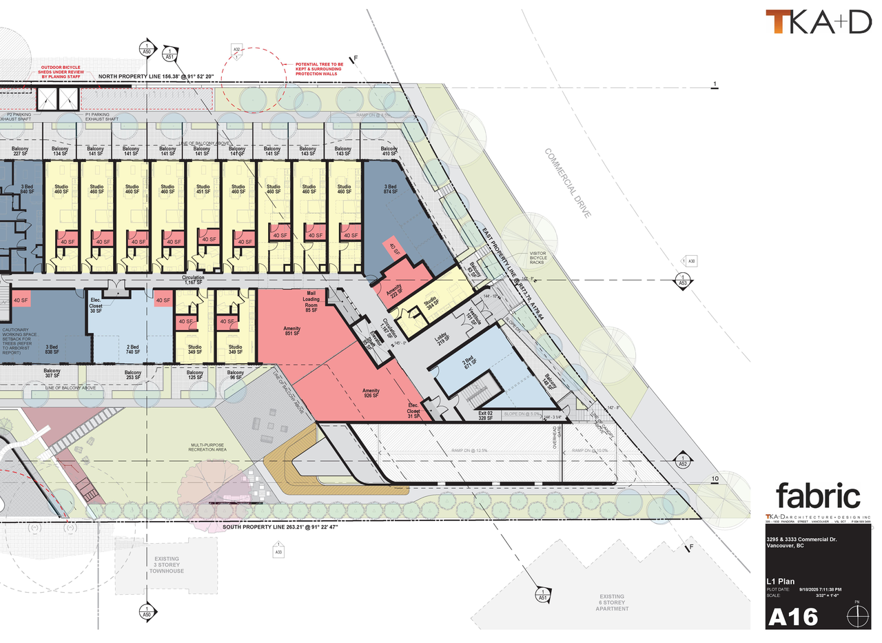 Construction site plan for project from page 10 of the file 'Application booklet'
