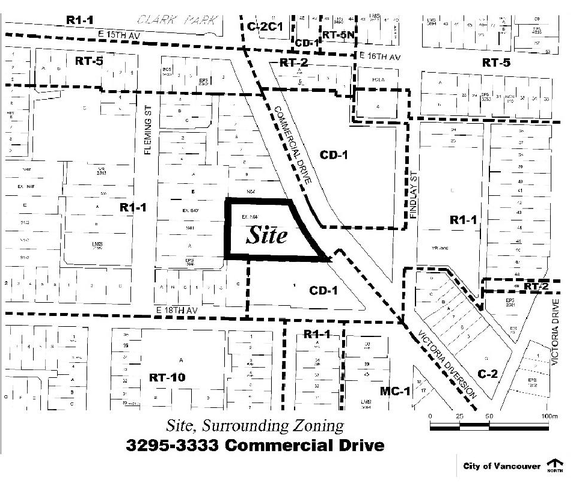 Construction site plan for project from page 3 of the file 'Referral report'
