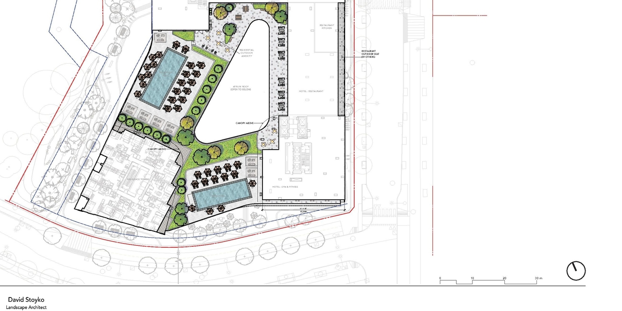 Construction site plan for project from page 132 of the file 'Application booklet'