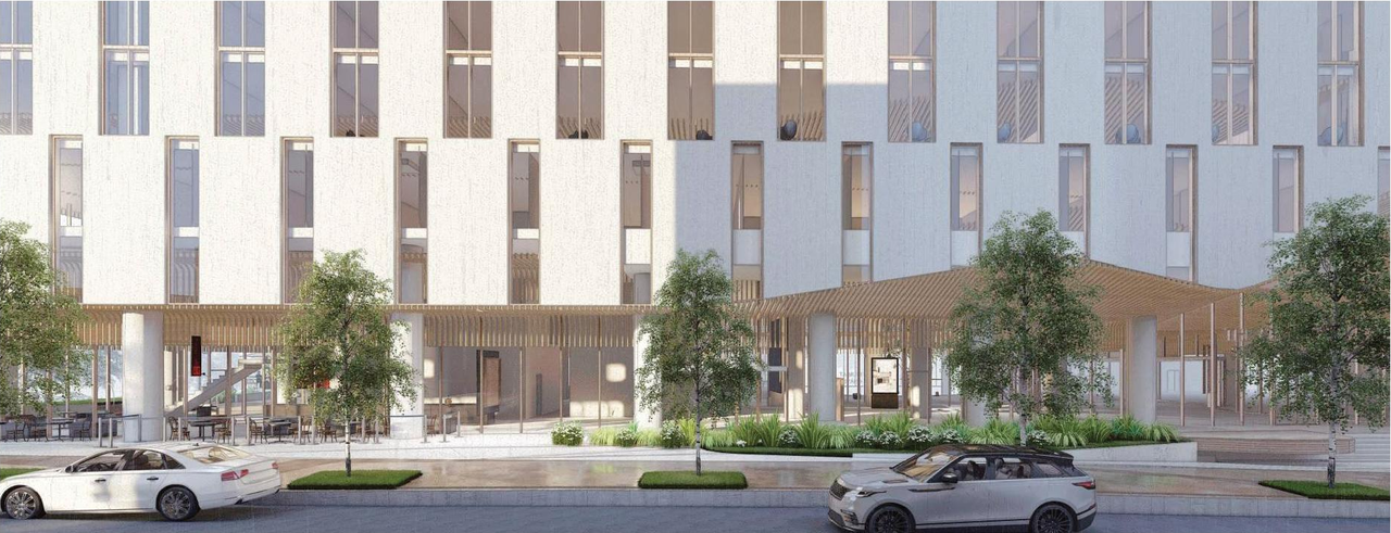 Rendering of building from page 56 of the file 'Application booklet'