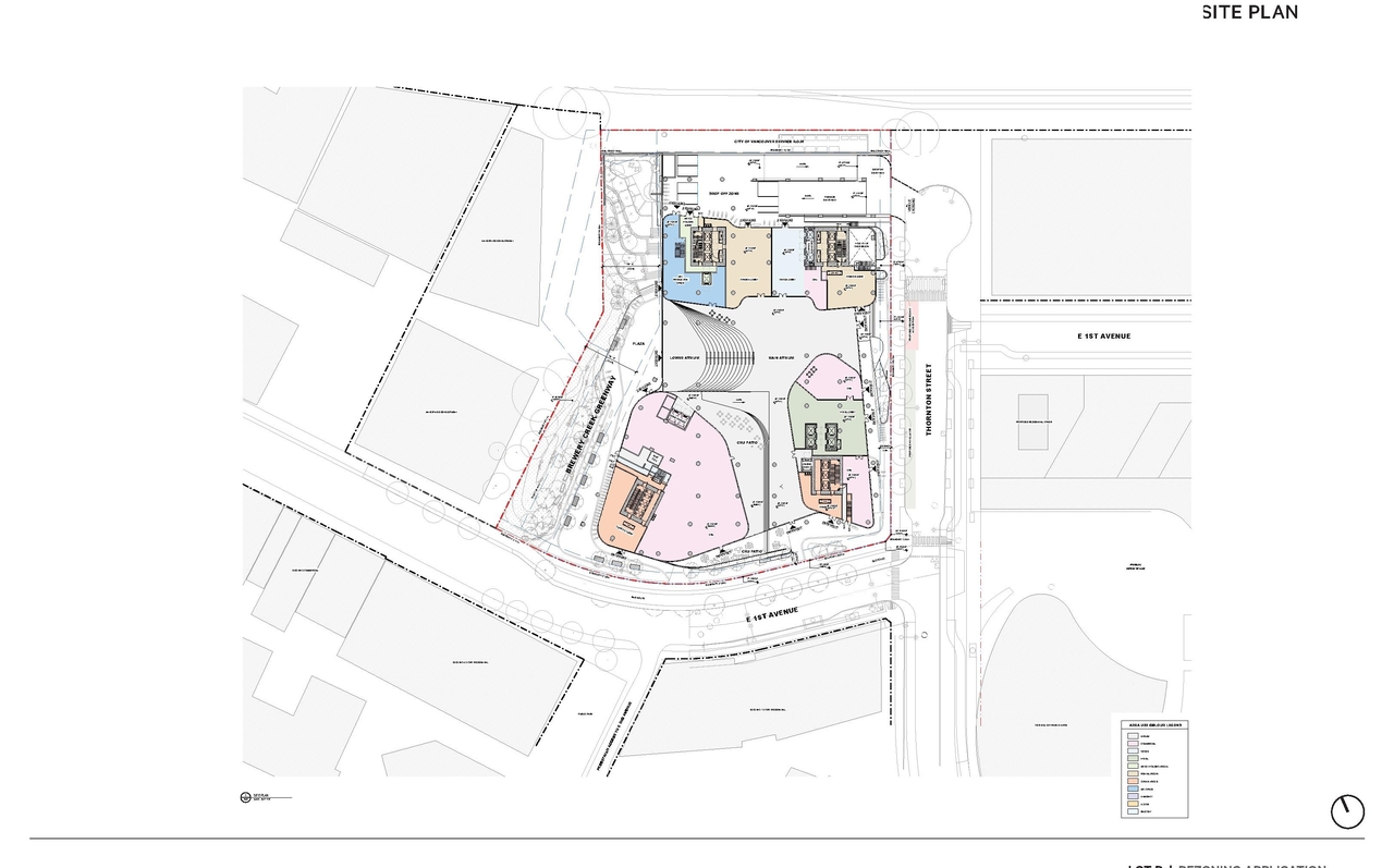 Construction site plan for project from page 81 of the file 'Application booklet'