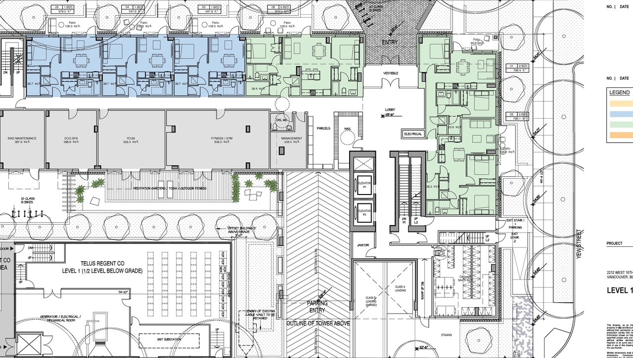 Construction site plan for project from page 39 of the file 'Application booklet'