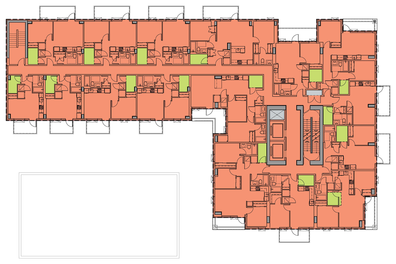Construction site plan for project from page 60 of the file 'Application booklet'
