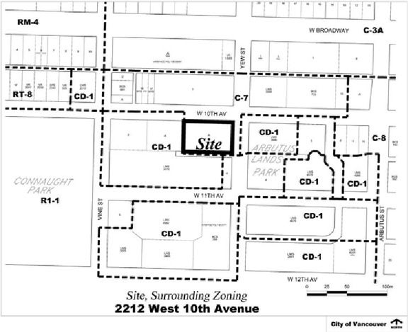 Construction site plan for project from page 3 of the file 'Referral report'