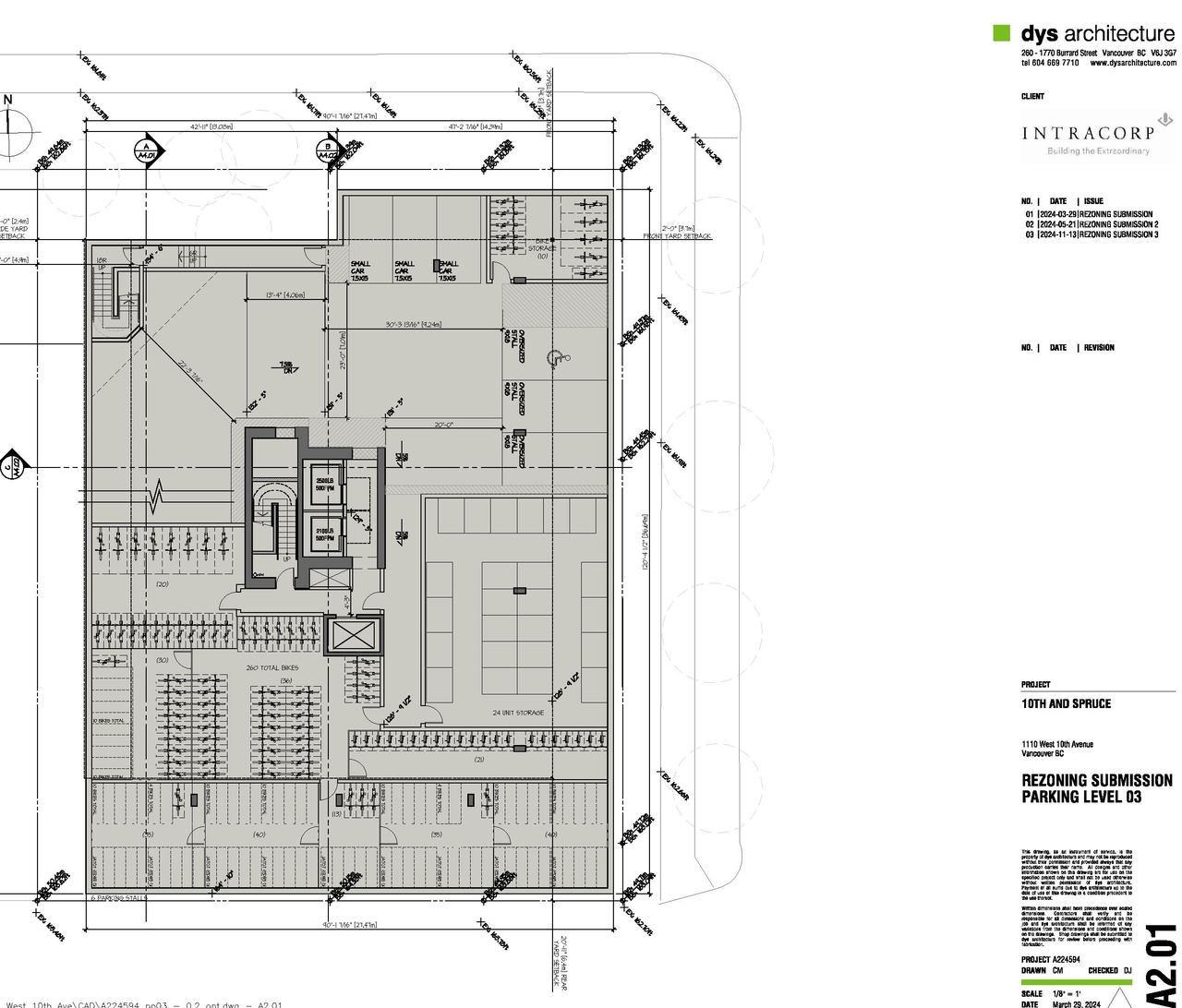 Construction site plan for project from page 36 of the file 'Application booklet'