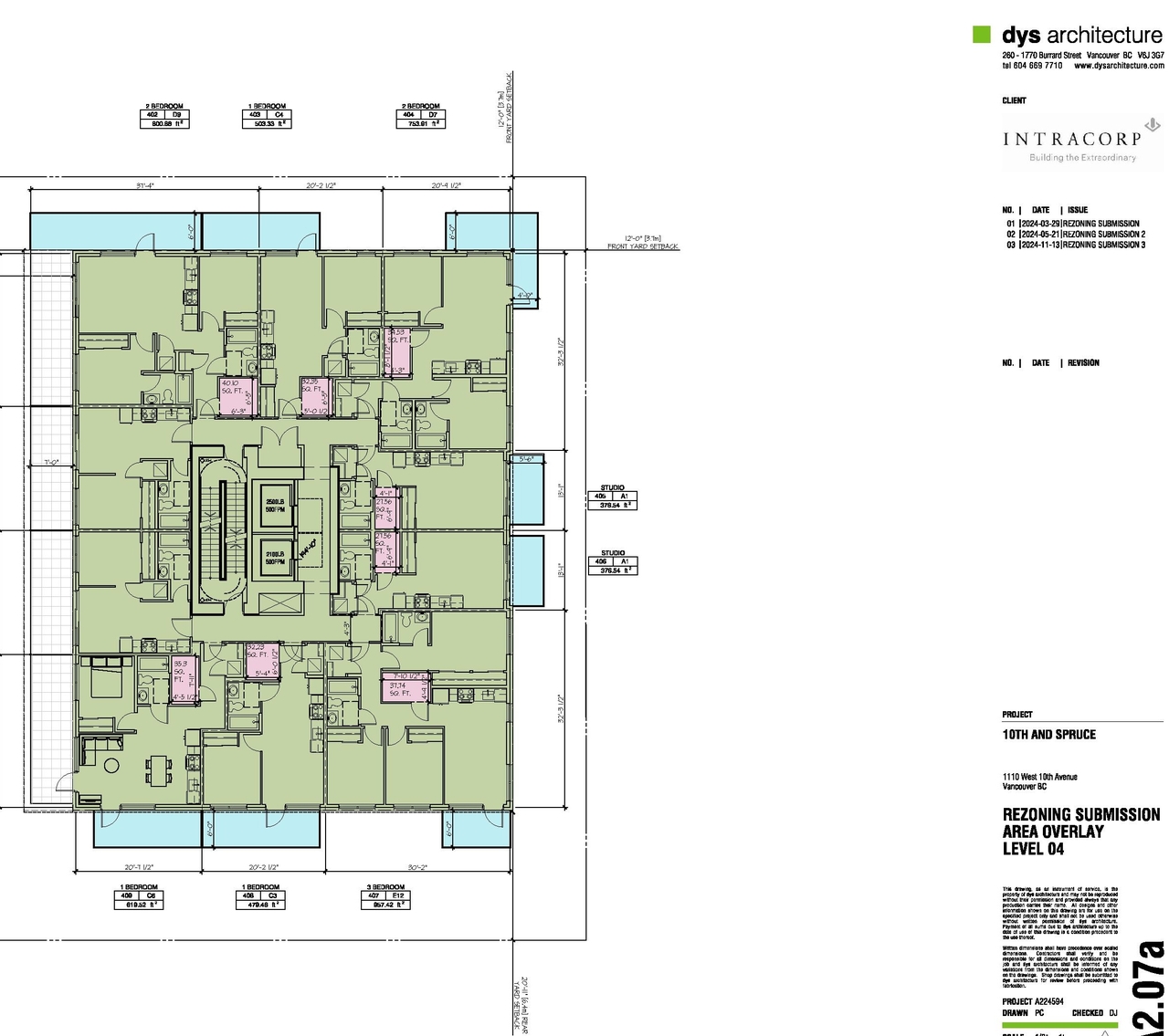 Construction site plan for project from page 54 of the file 'Application booklet'
