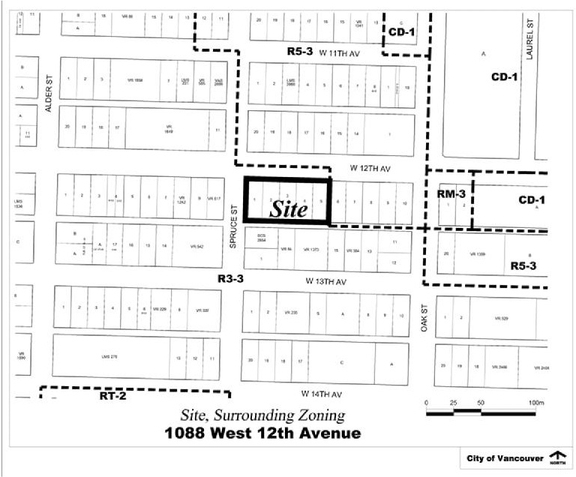 Construction site plan for project from page 3 of the file 'Report'