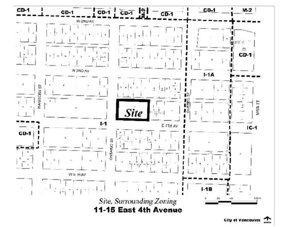 Construction site plan for project from page 4 of the file 'Referral report'