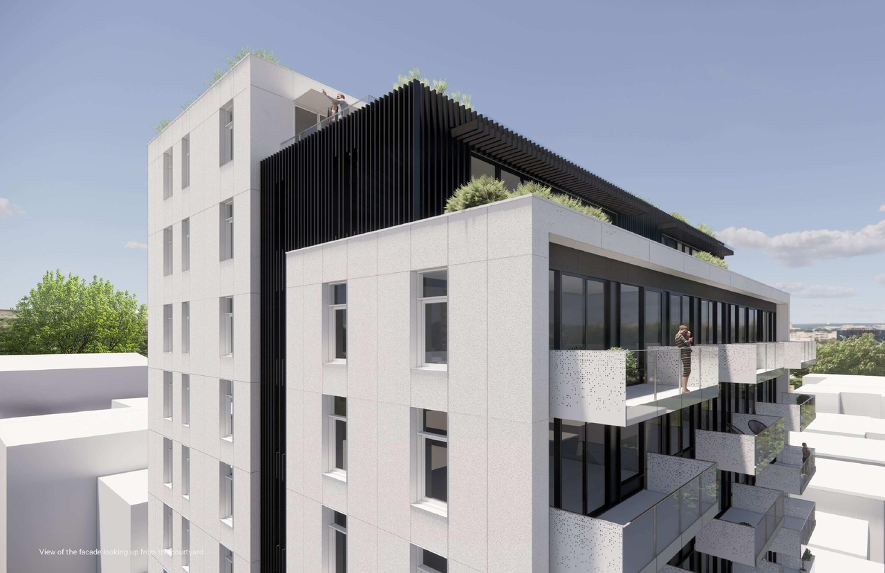 Rendering of building from page 46 of the file 'Application booklet'
