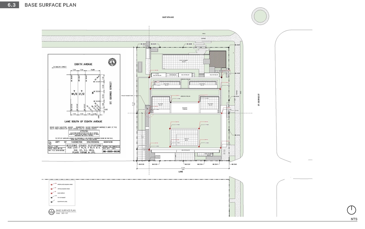 Construction site plan for project from page 50 of the file 'Application booklet'