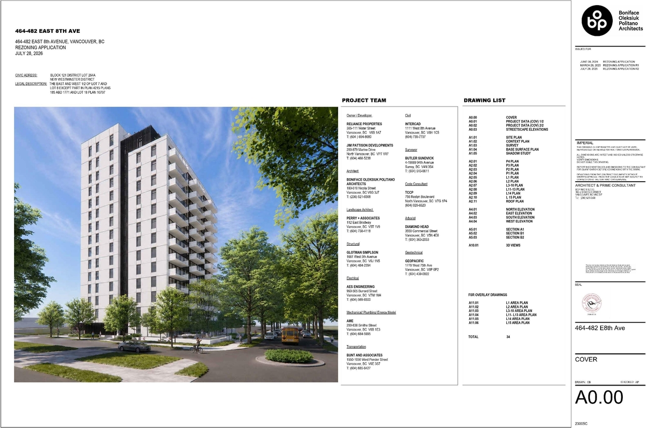 Rendering of building from page 1 of the file 'Architectural drawings'