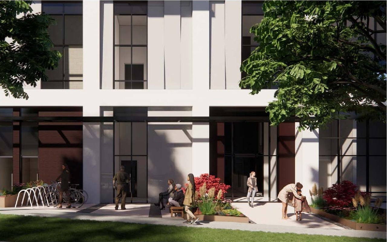 Rendering of building from page 37 of the file 'Application booklet'