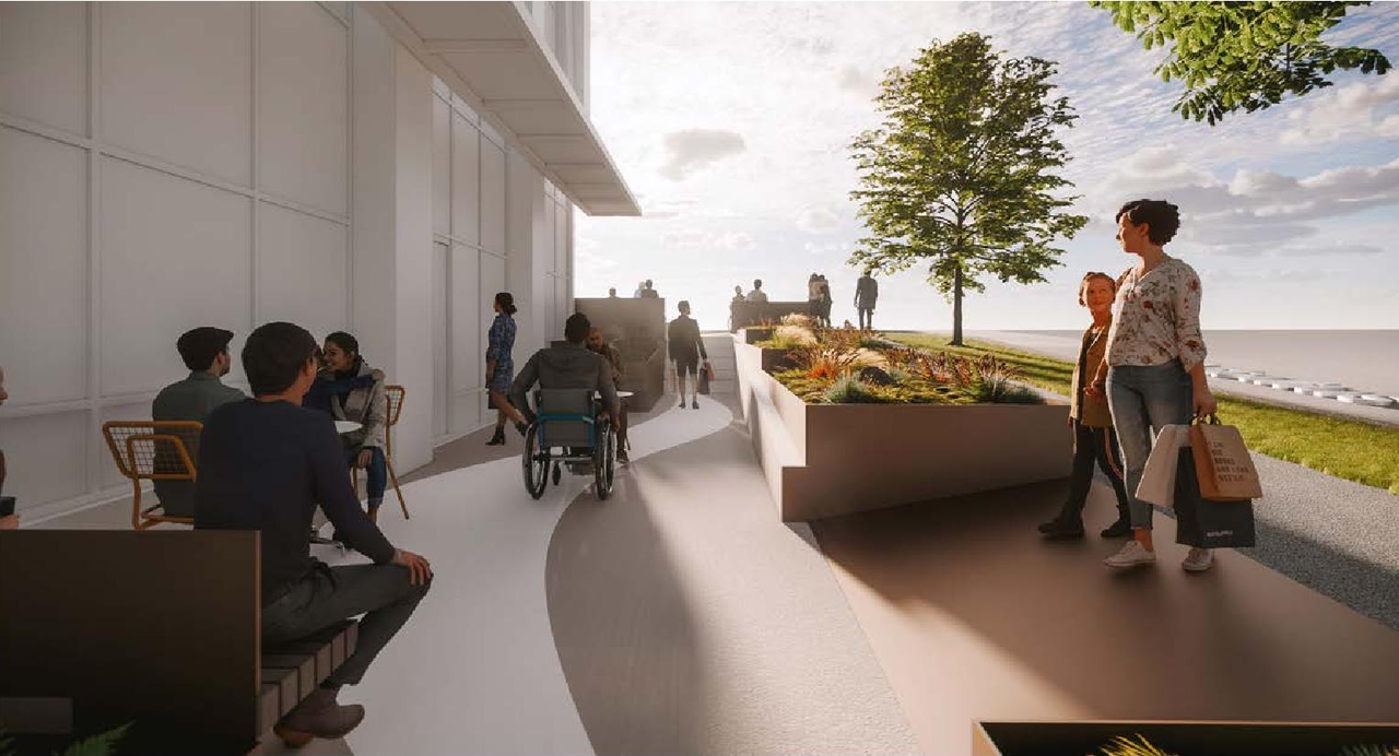 Rendering of building from page 44 of the file 'Application booklet'