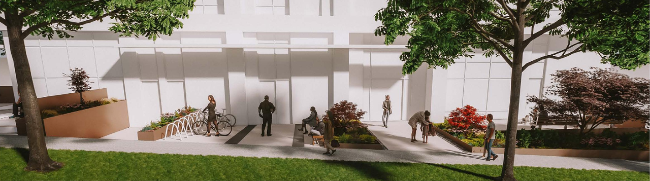 Rendering of building from page 44 of the file 'Application booklet'