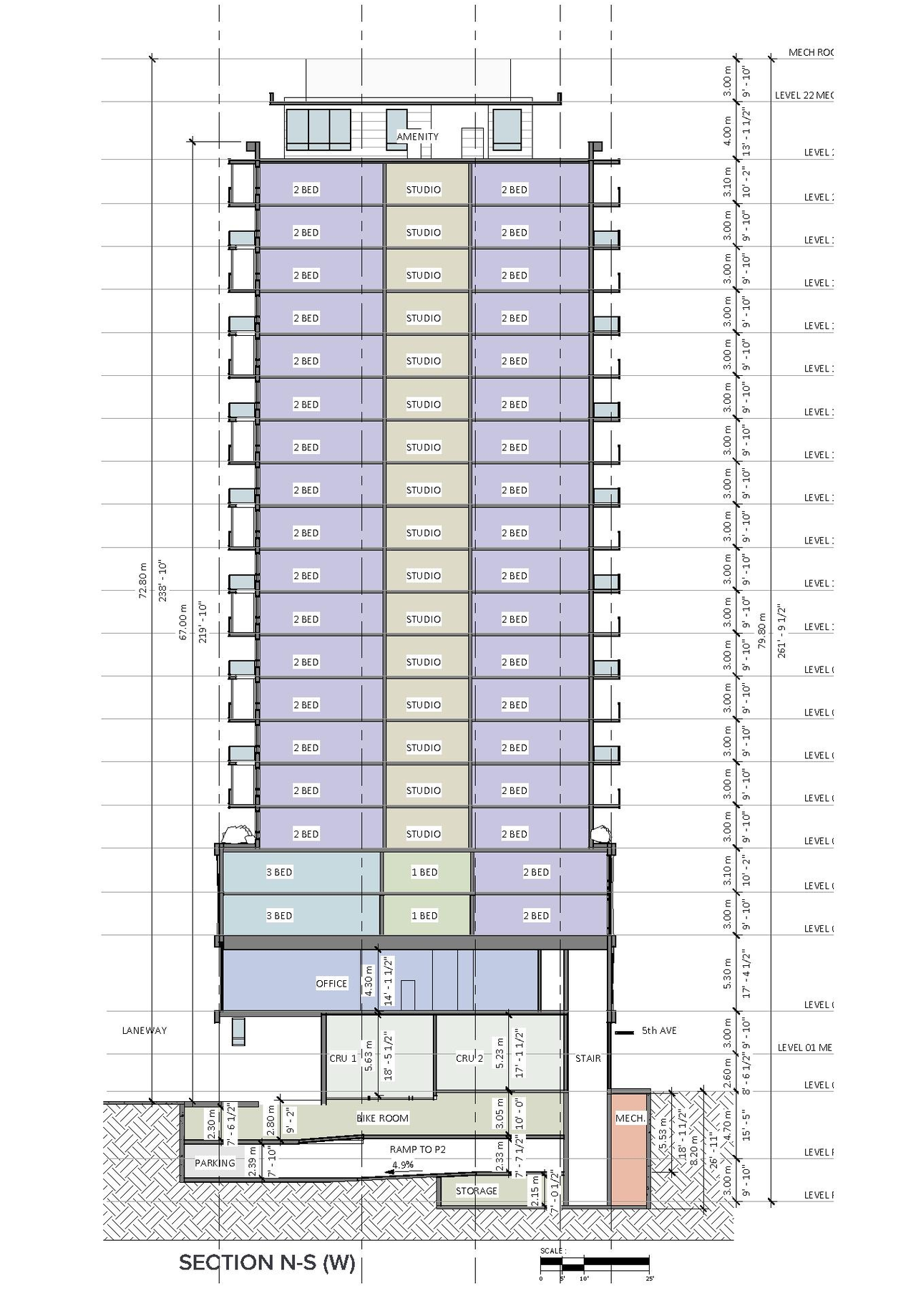 Construction site plan for project from page 76 of the file 'Application booklet'