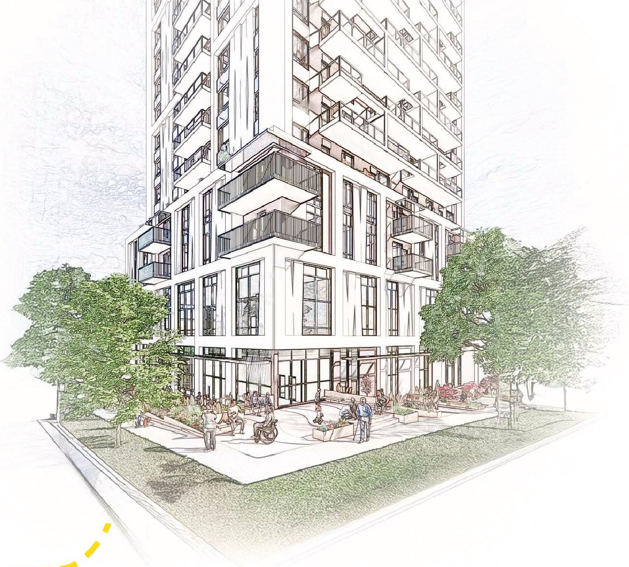 Rendering of building from page 9 of the file 'Application booklet'
