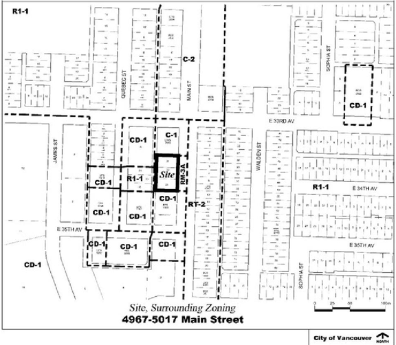 Construction site plan for project from page 3 of the file 'Referral report'