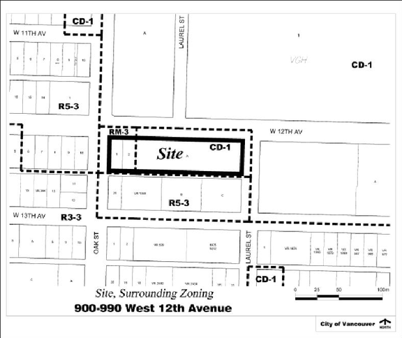 Construction site plan for project from page 4 of the file 'Referral report'